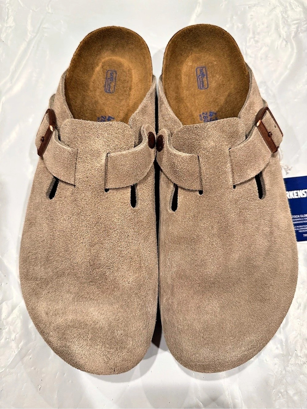 Birkenstock Boston Soft Footbed Suede Clogs in Brown US 10 M NWT